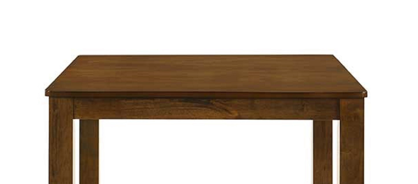 Rustic brown wood dining table with sturdy legs perfect for family meals