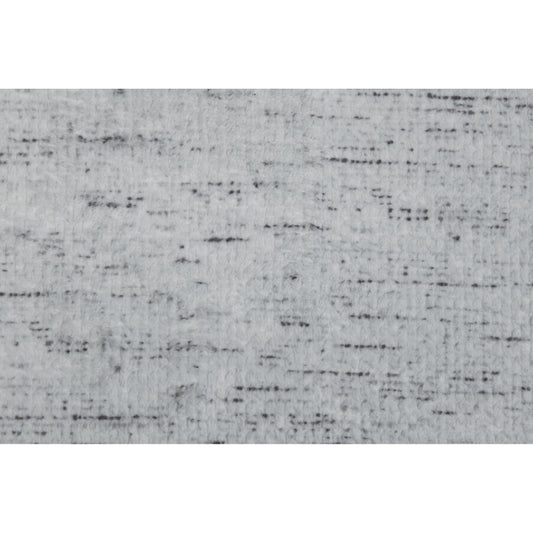 Closeup of a textured light grey fabric with scattered dark grey flecks ideal for upholstery