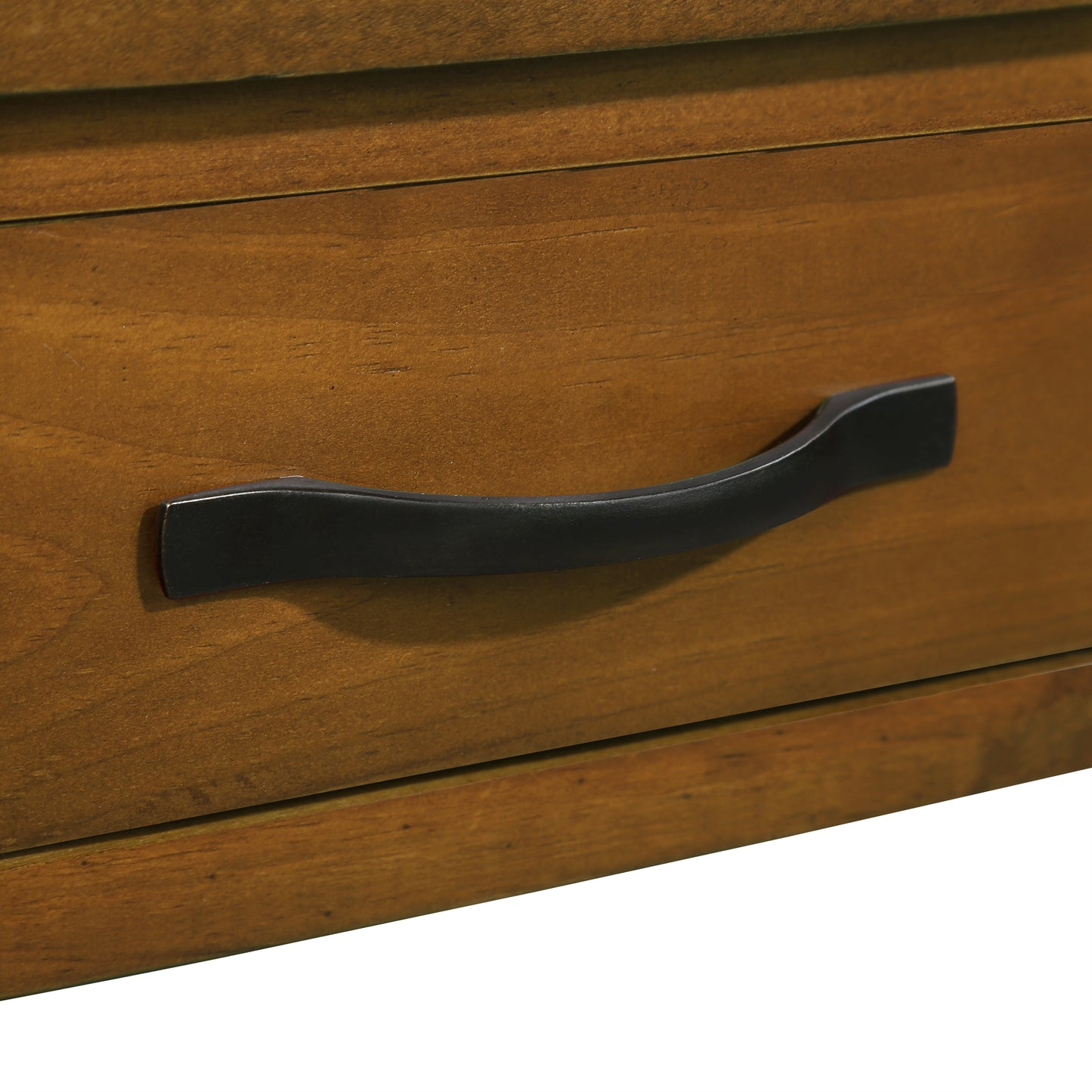Wooden drawer with black pull handle modern furniture accent