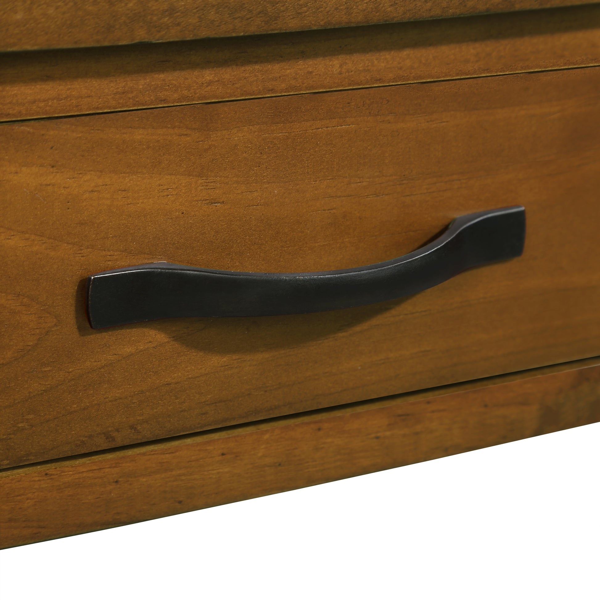 Wooden drawer with black pull handle modern furniture accent