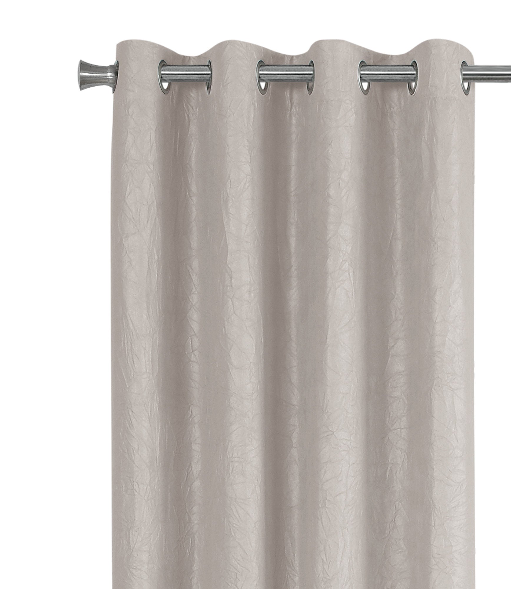 Light gray textured grommet curtain panel for modern living rooms