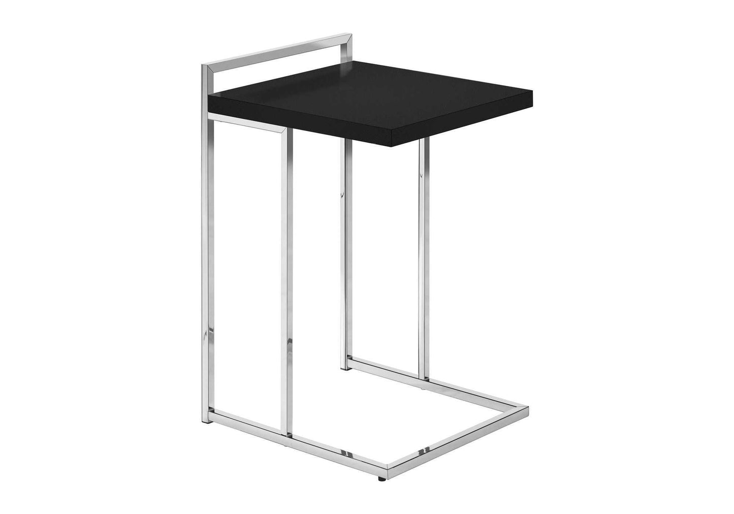 Black and chrome Ctable with a minimalist design perfect for living rooms