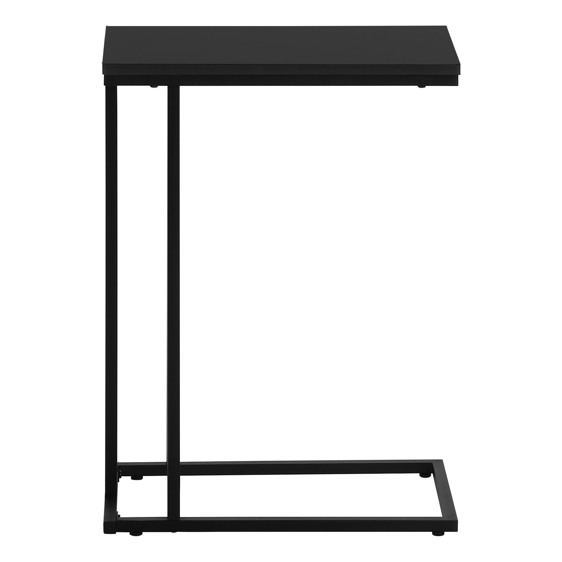 Black metal ctable with a minimalist design for modern living spaces