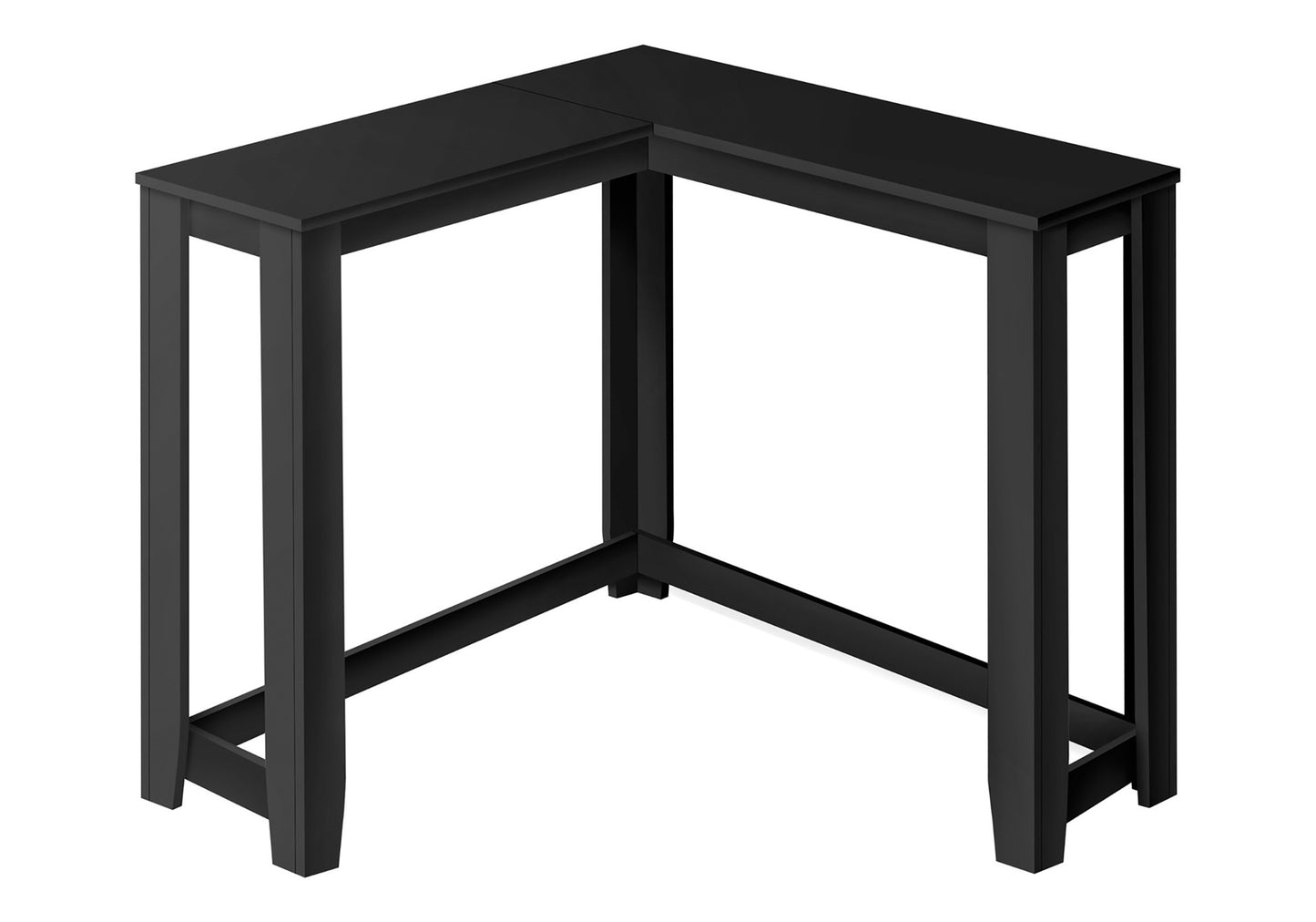 Modern black Lshaped desk sleek design compact workspace solution