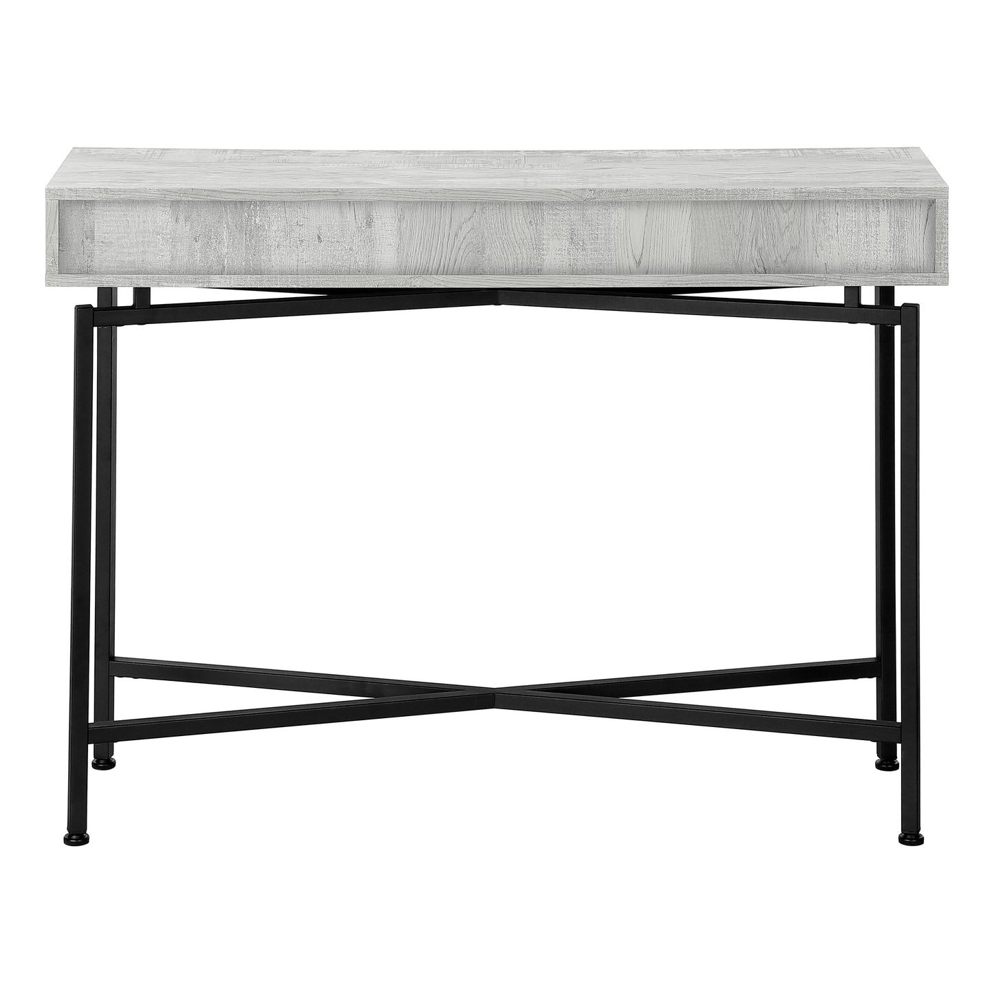 Modern white washed wood console table with black metal legs stylish entryway furniture