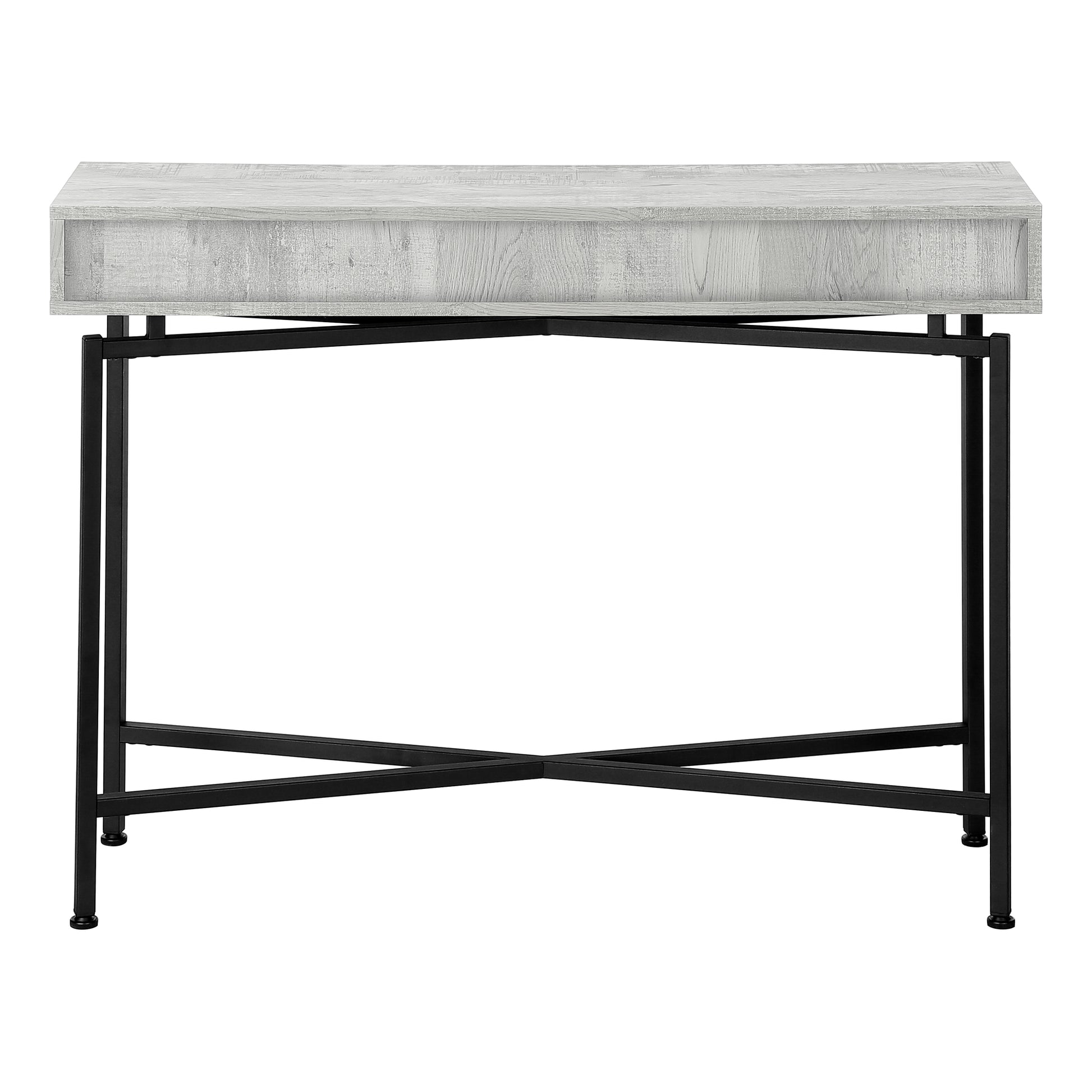 Modern white washed wood console table with black metal legs stylish entryway furniture