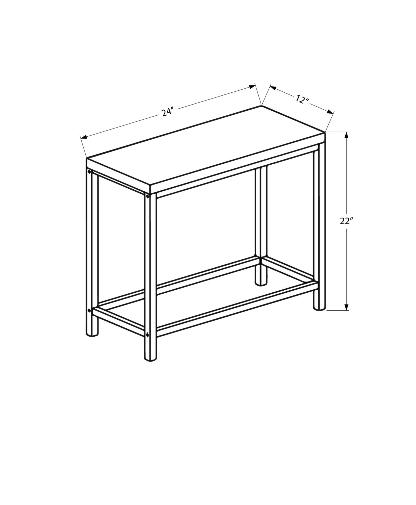 Minimalist console table with metal frame xx inches