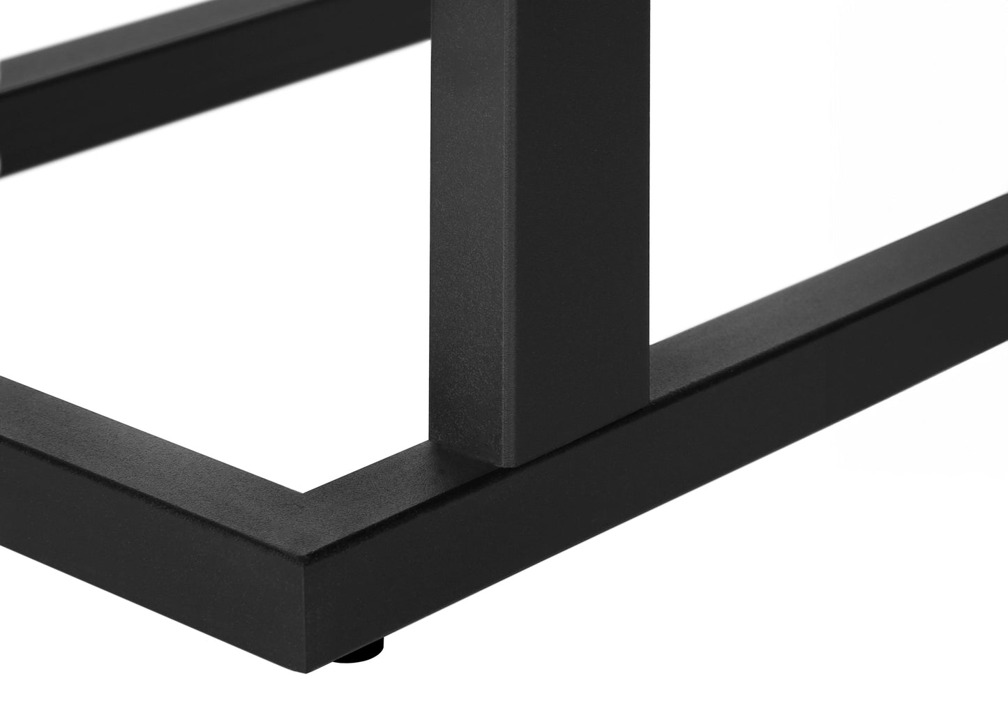 Black metal table legs with modern minimalist design