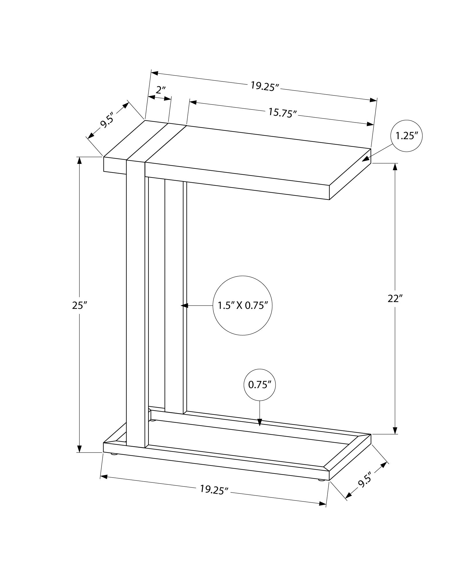 Ctable dimensions  W x  D x  H with a  deep tabletop