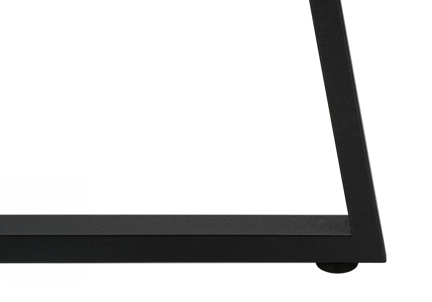Black metal table leg with adjustable foot glider