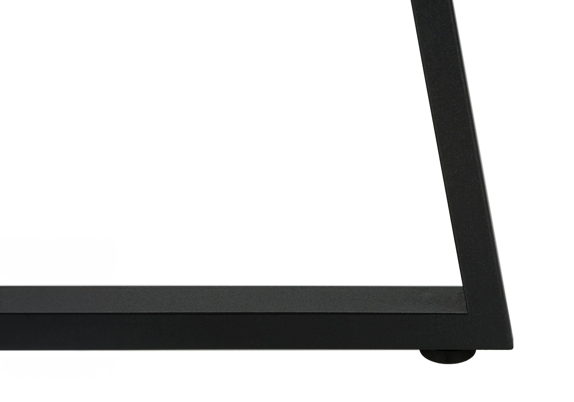 Black metal table leg with adjustable foot glider