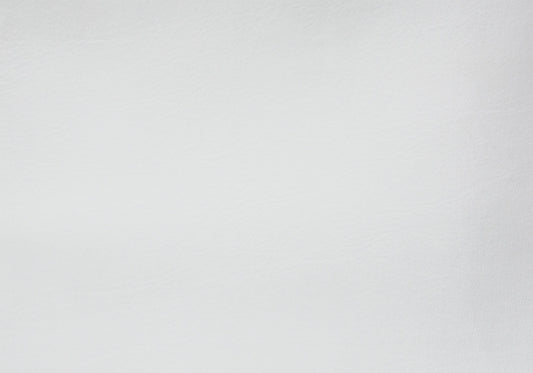 Closeup of smooth white faux leather fabric for upholstery and crafts