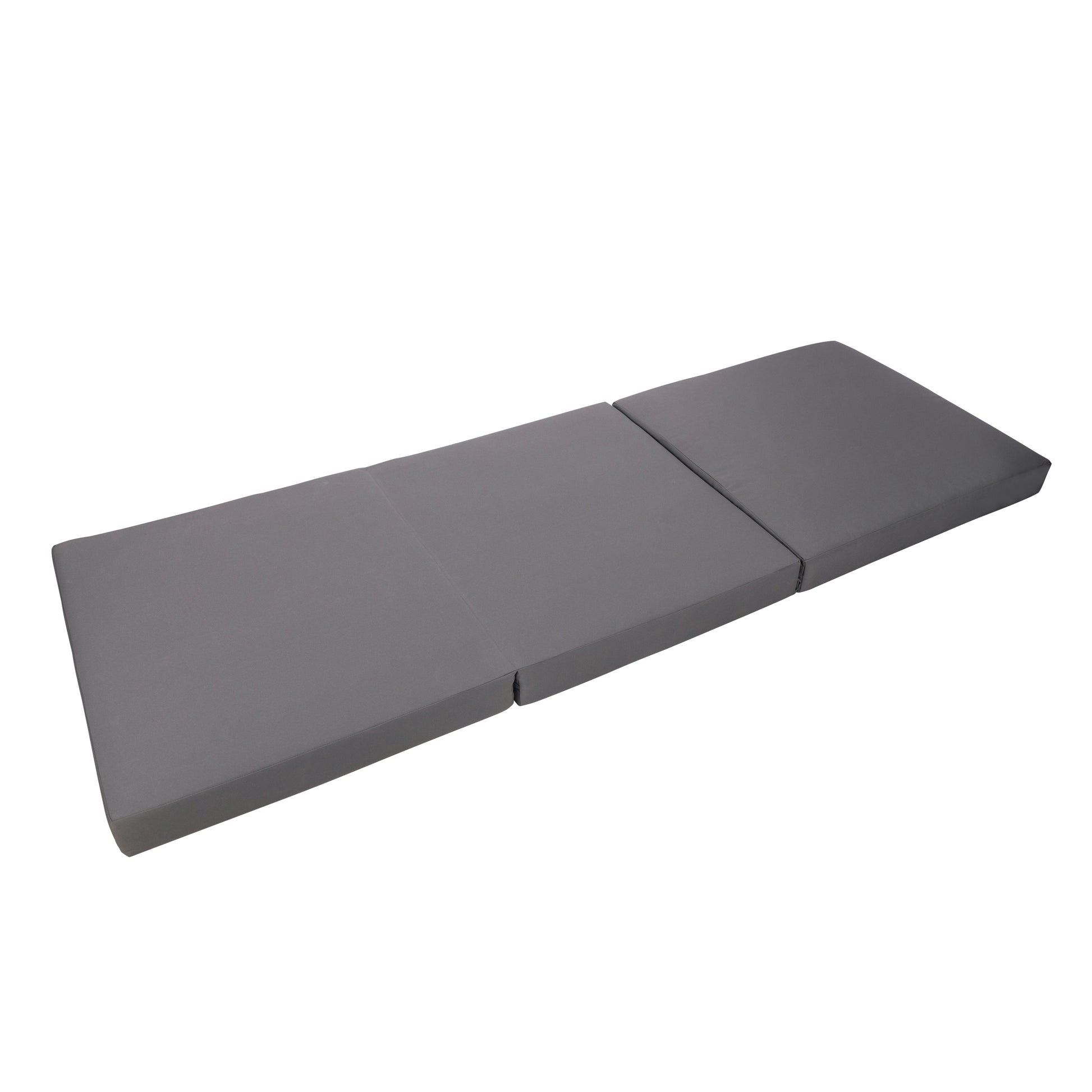 Gray threefold foam mattress for guest beds and floor sleeping