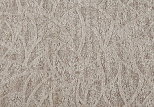 Textured beige wallpaper with a subtle embossed floral pattern perfect for a neutral modern accent wall
