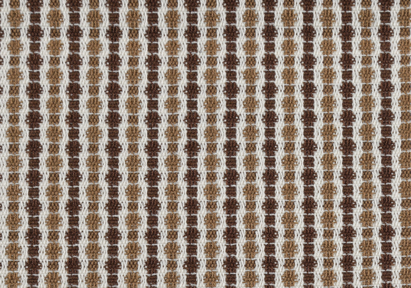 Brown and white geometric weave fabric  characters Suitable for upholstery