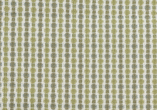 Green and white geometric woven fabric texture for upholstery