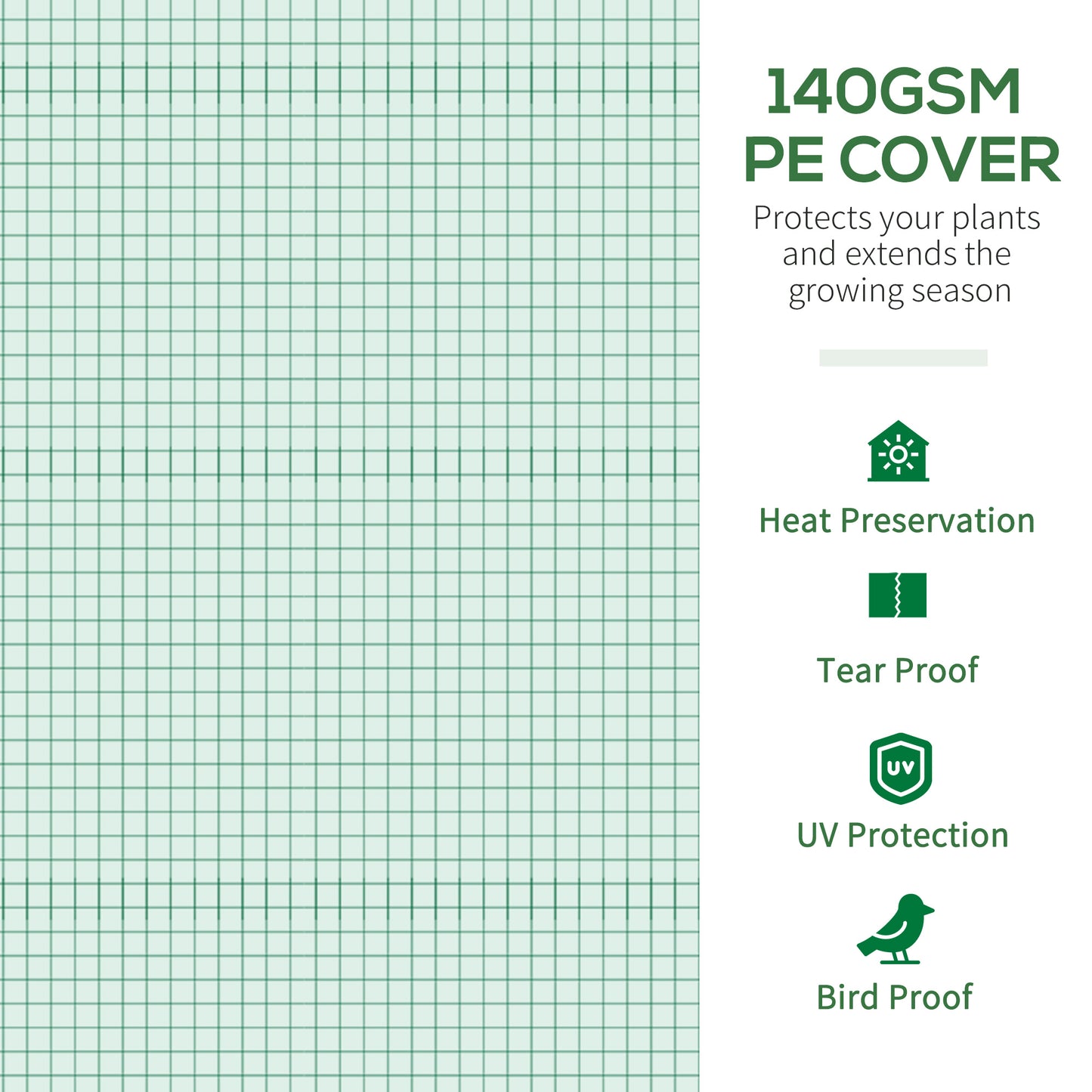 GSM PE cover for greenhouses offering heat preservation and UV protection