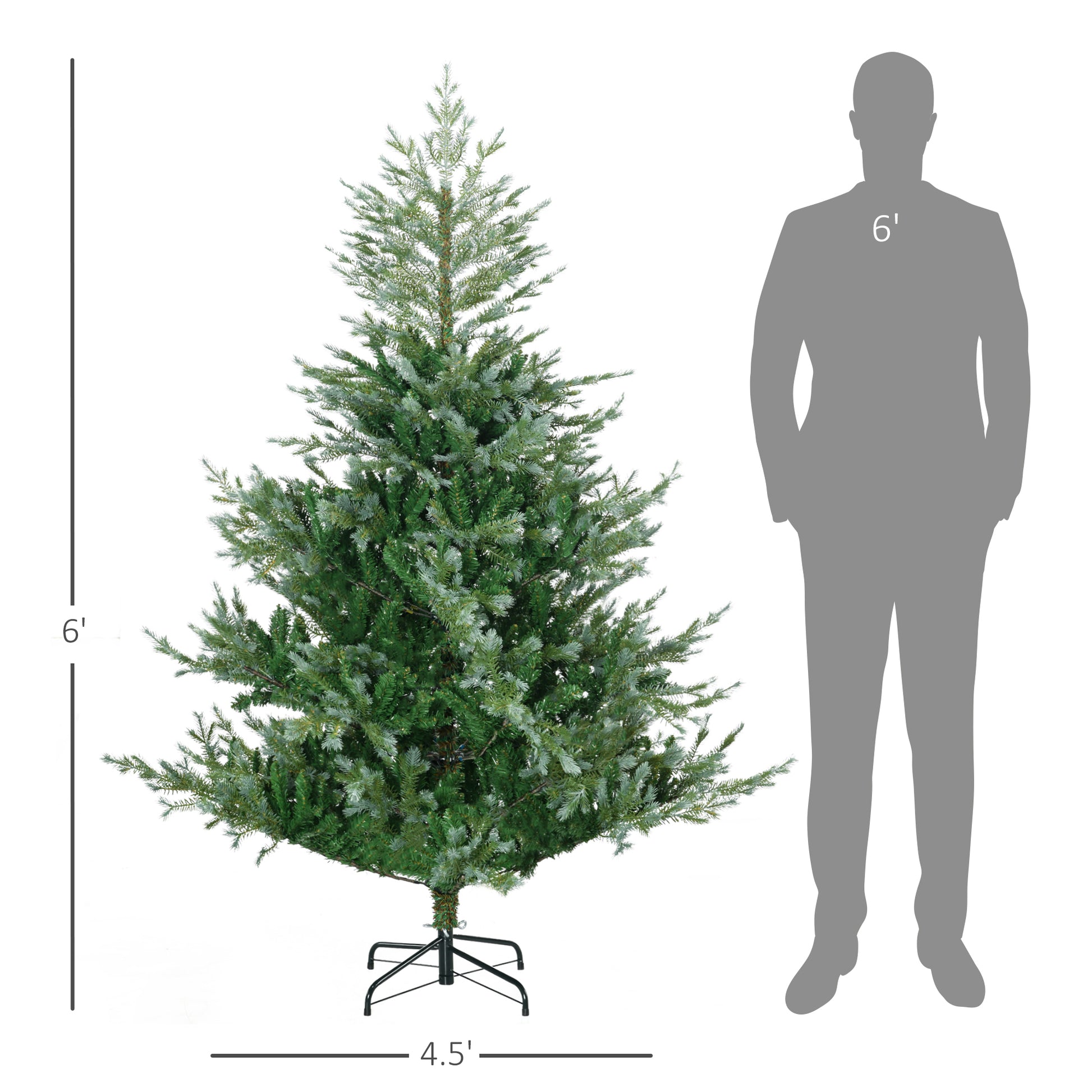 Flocked artificial Christmas tree  ft tall  ft wide base lifelike branches
