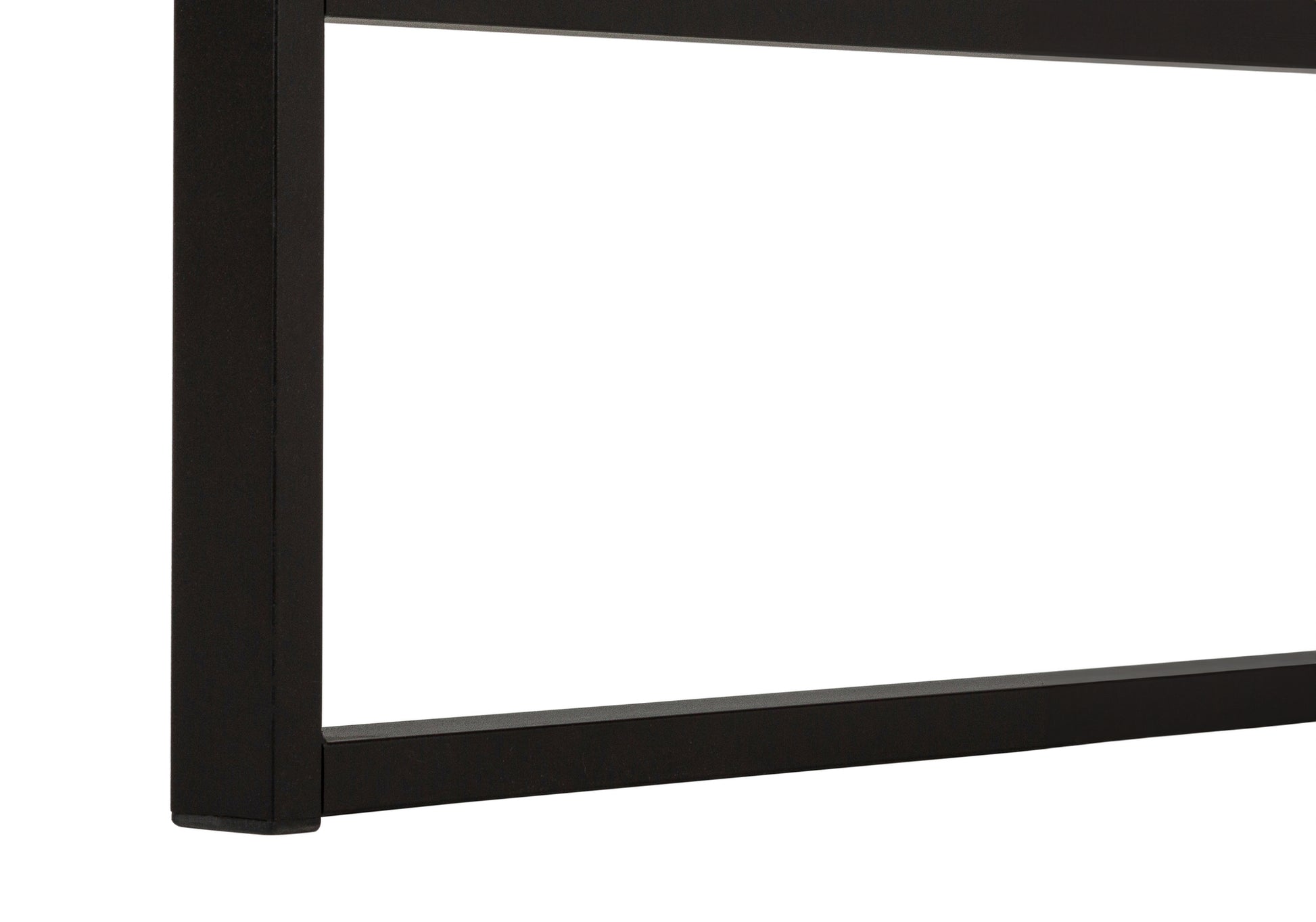 Black metal table leg with minimalist design