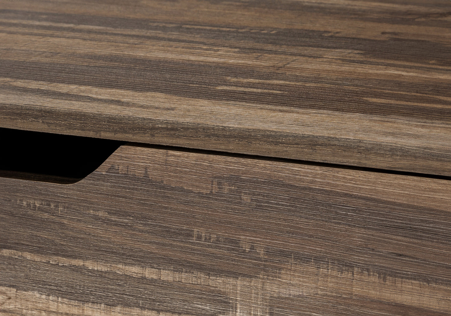 Closeup of rustic dark brown wood grain texture showcasing natural wood pattern