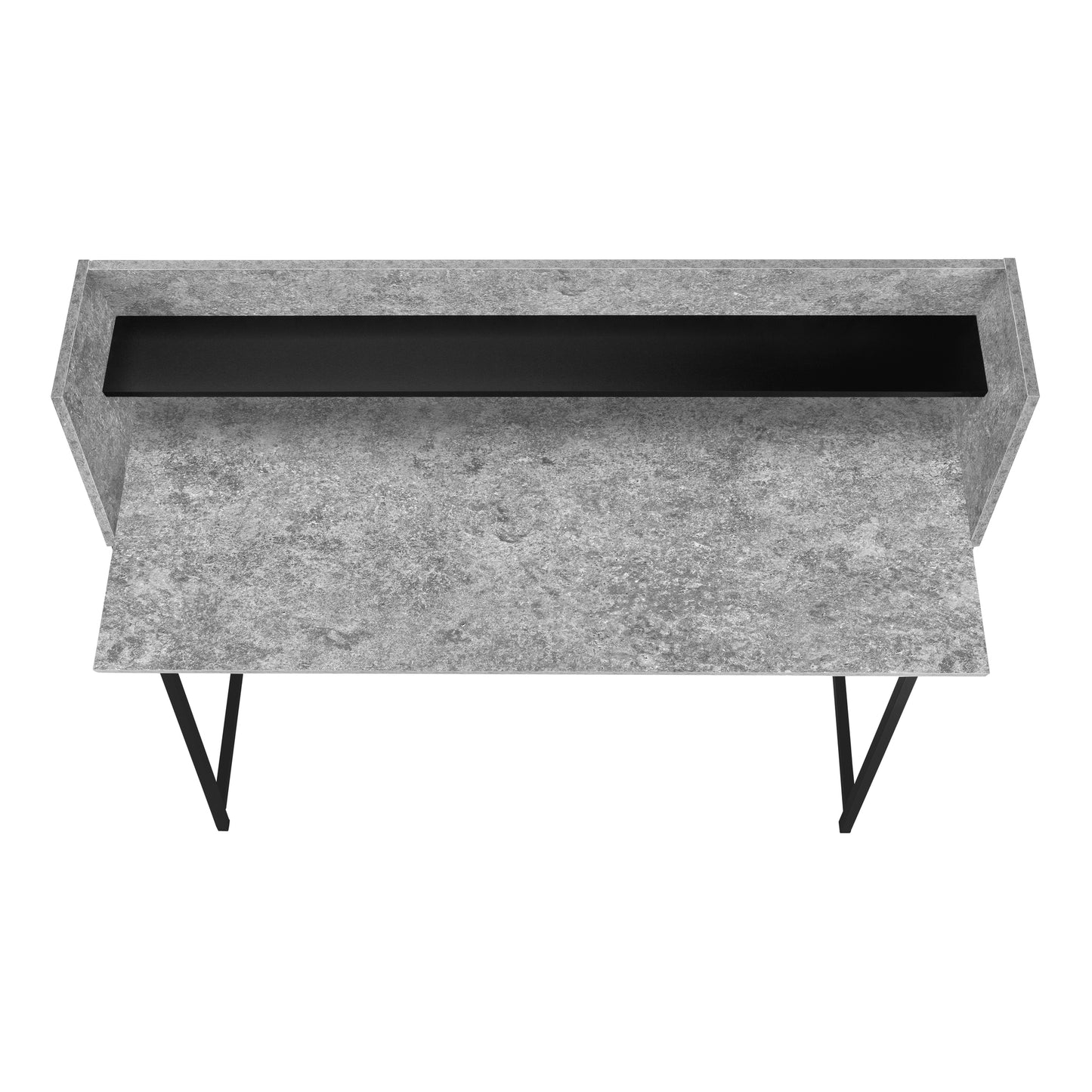 Concrete effect wallmounted shelf with black accent for modern decor