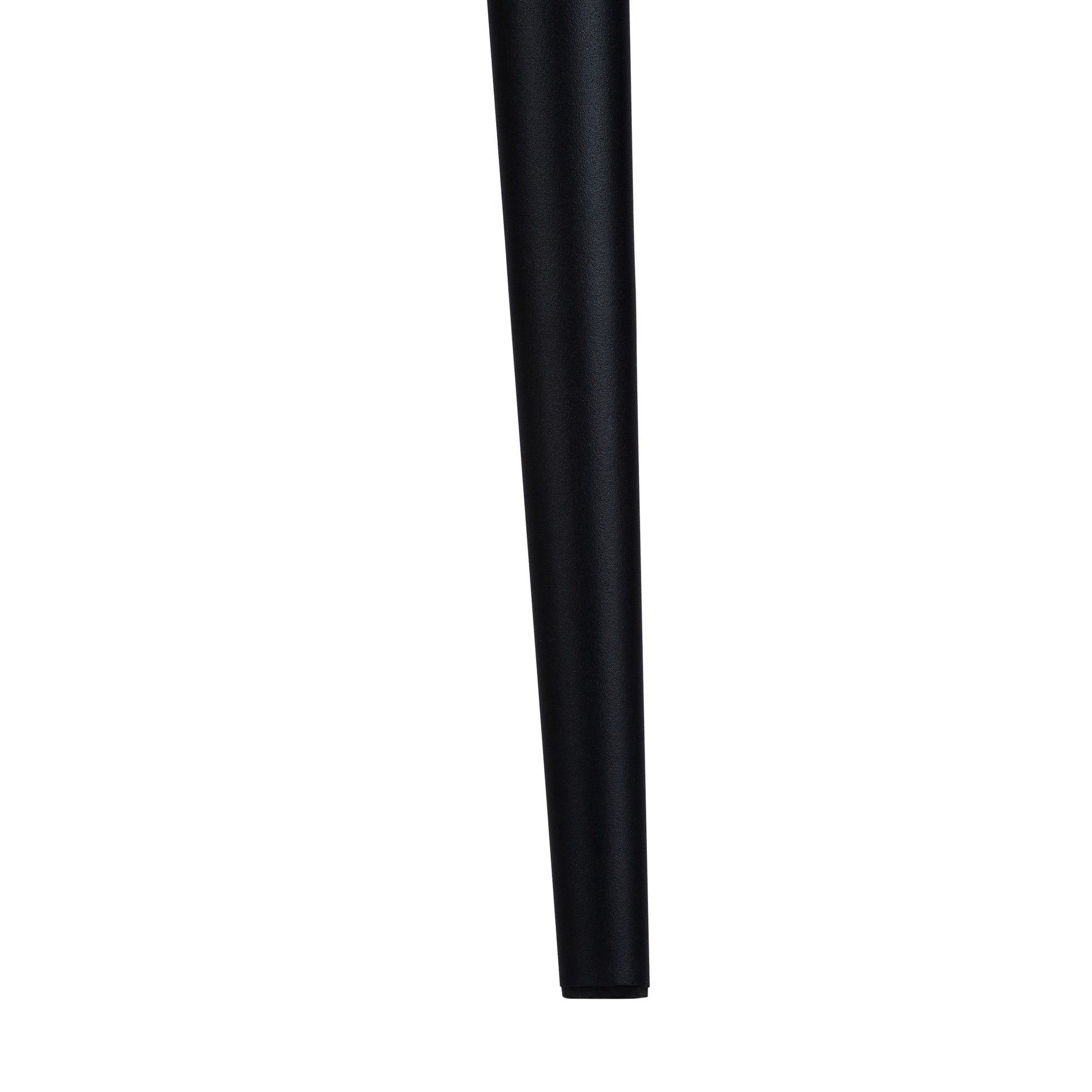 Black metal tapered furniture leg with textured finish