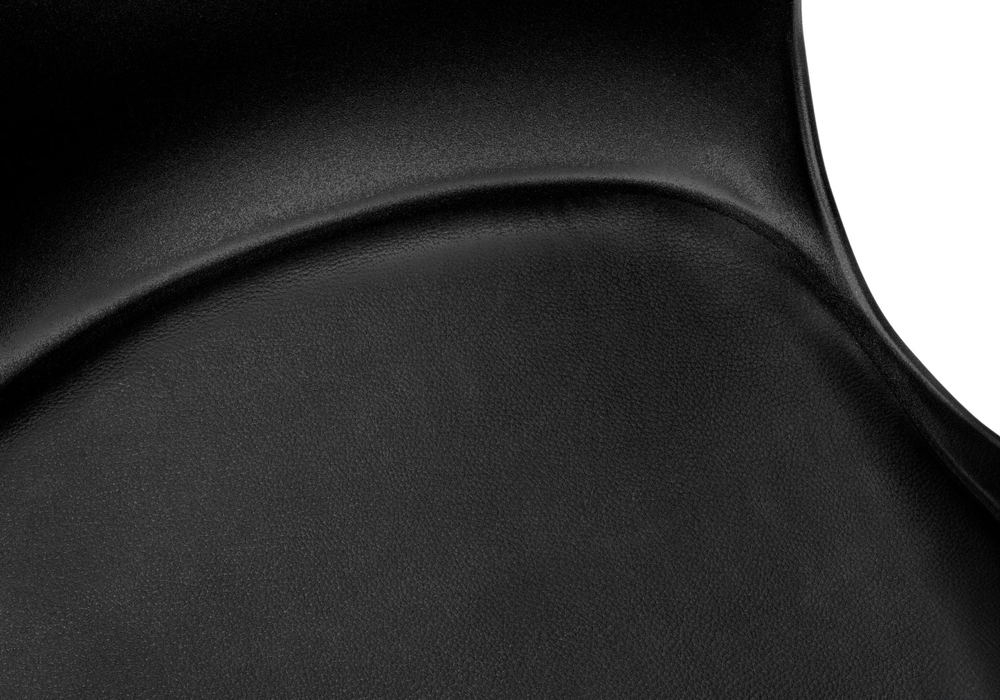 Textured black faux leather automotive car seat detail
