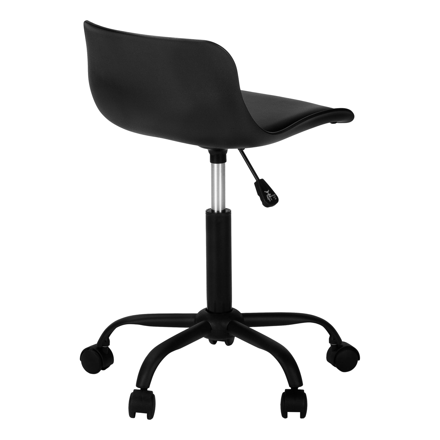 Ergonomic black office chair with adjustable height ideal for modern workspaces