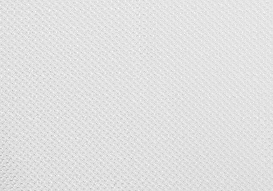 White textured fabric with small evenly spaced circular patterns