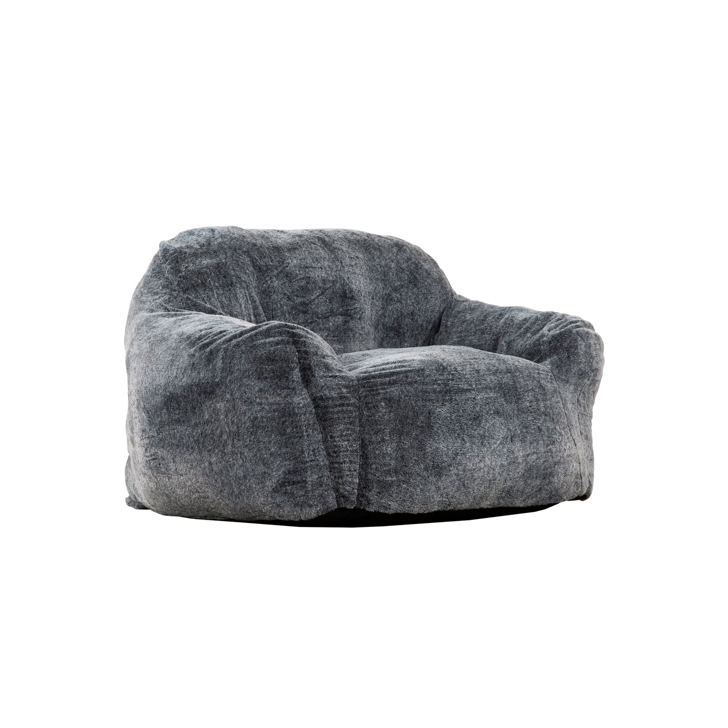 Plush grey bean bag chair with a soft textured fabric for ultimate comfort