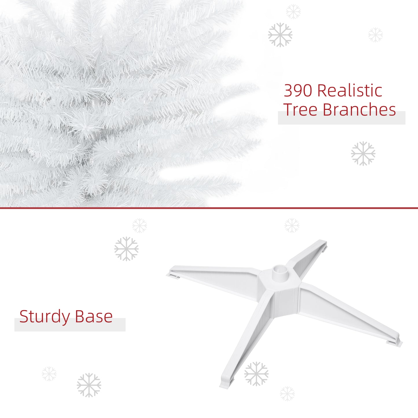 Closeup of dense realistic white tree branches on a festive background