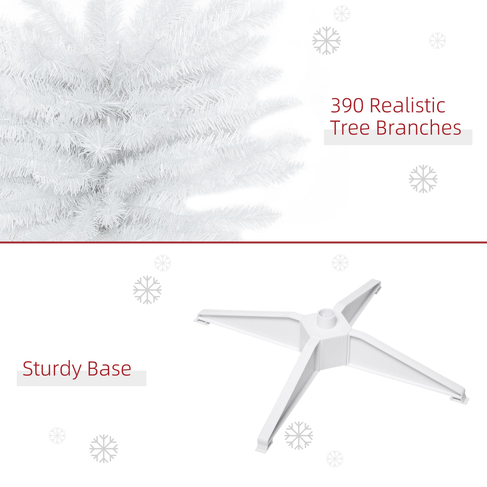 Closeup of dense realistic white tree branches on a festive background