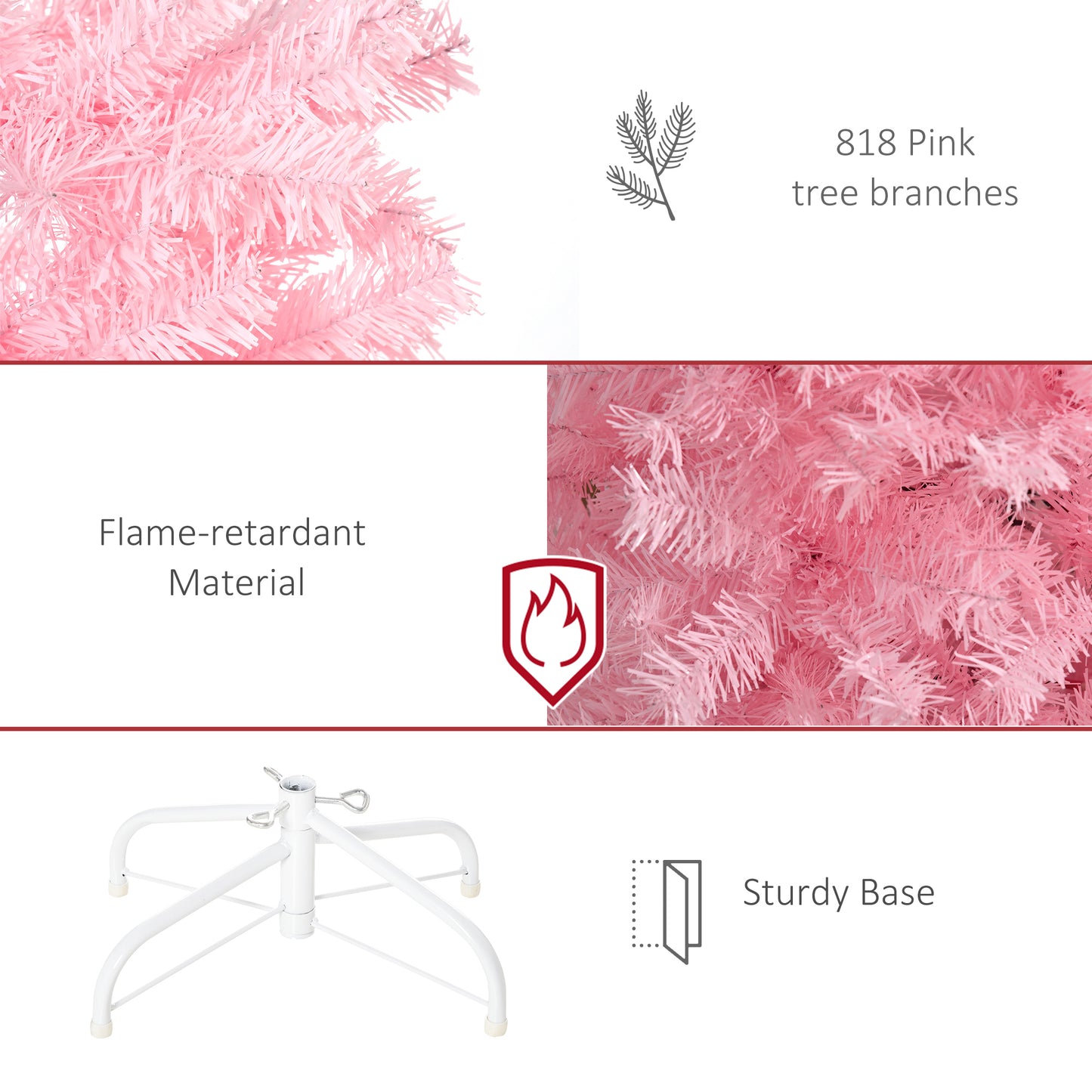 Closeup of fluffy  pink tree branches with a realistic texture