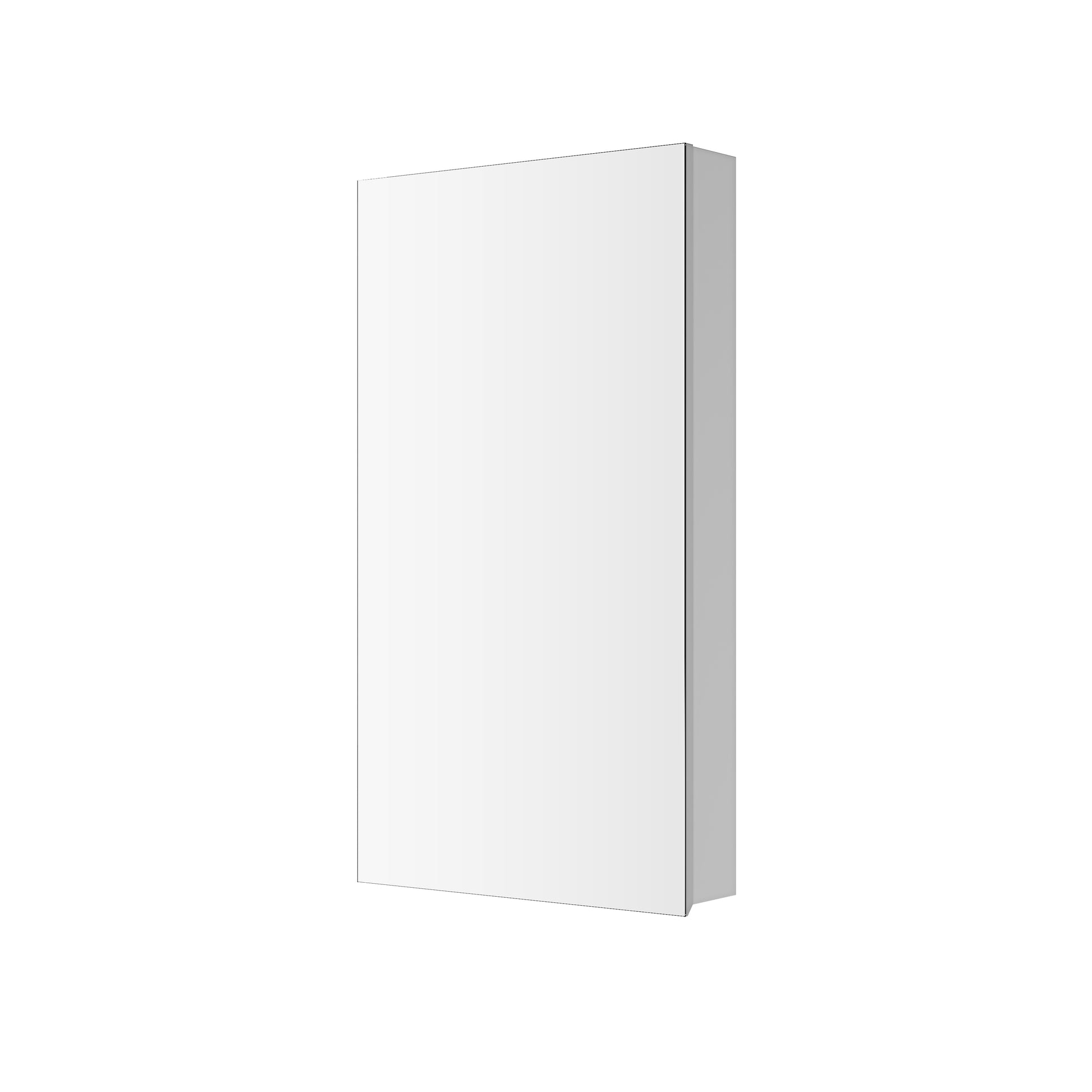 Sleek white rectangular medicine cabinet with mirrored door for bathroom storage