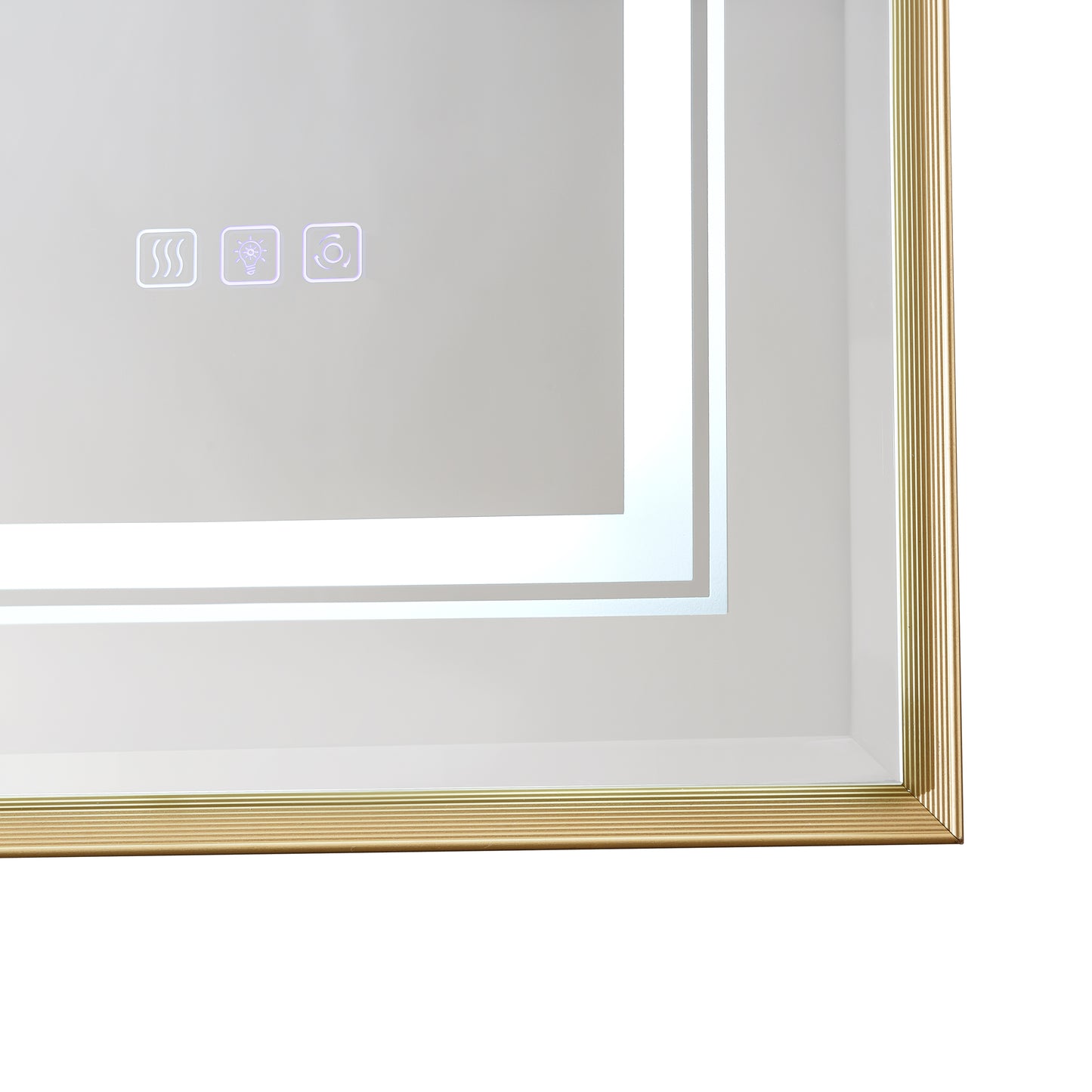 Modern LED mirror with defogger dimmable light and color temperature adjustment options
