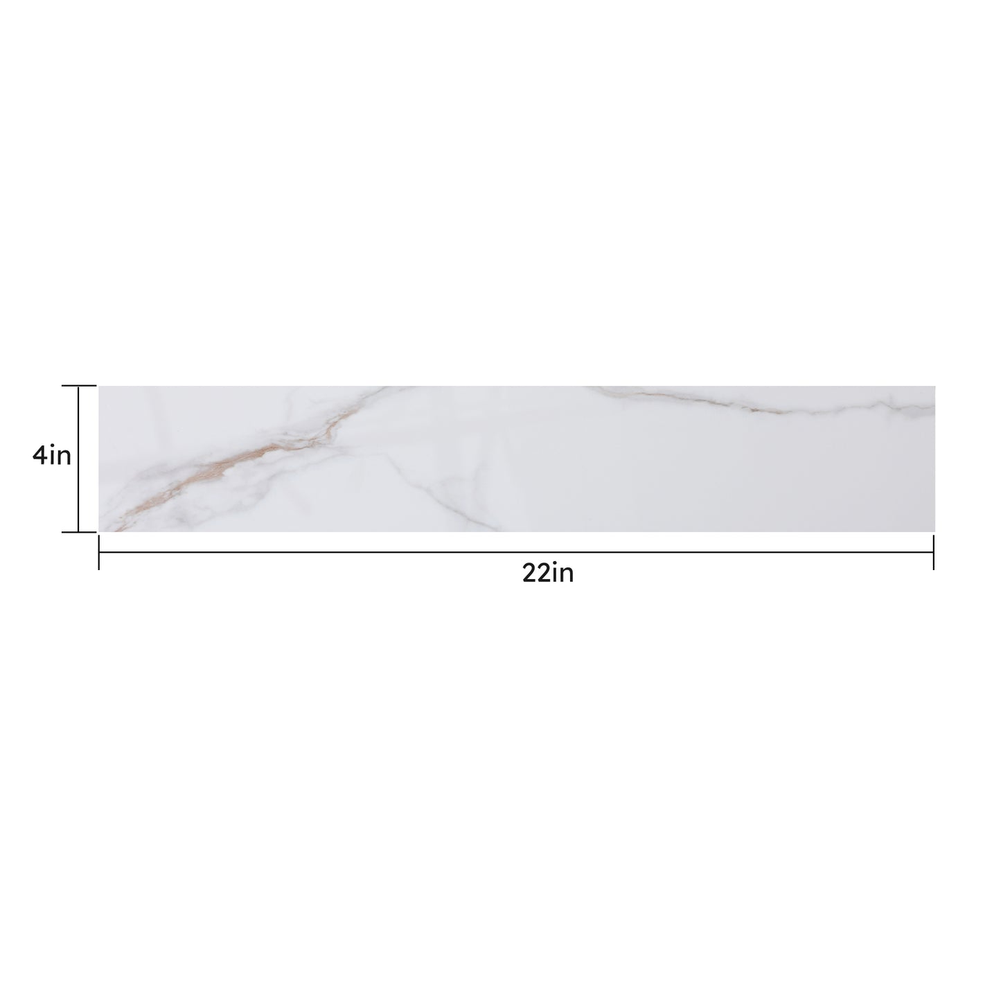 White marble tile with gold veining x inches