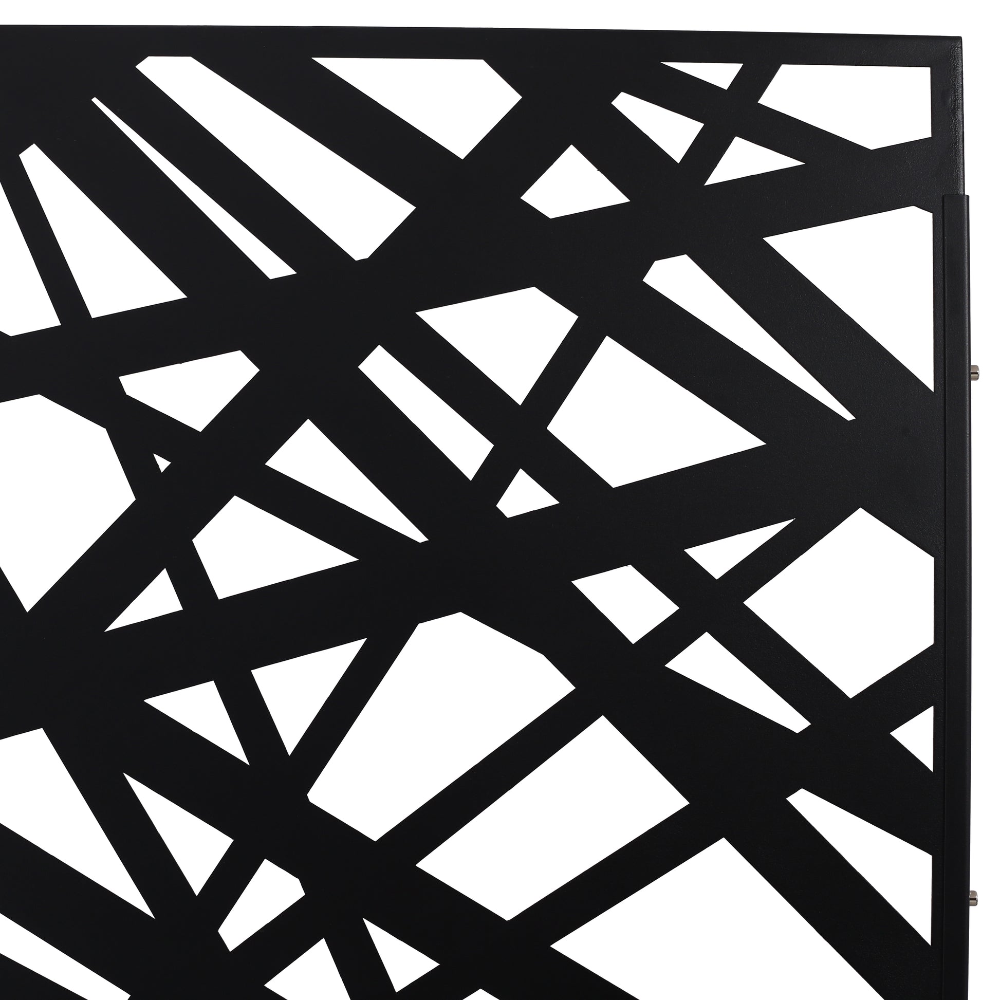 Black abstract pattern metal screen panel for garden fencing or privacy