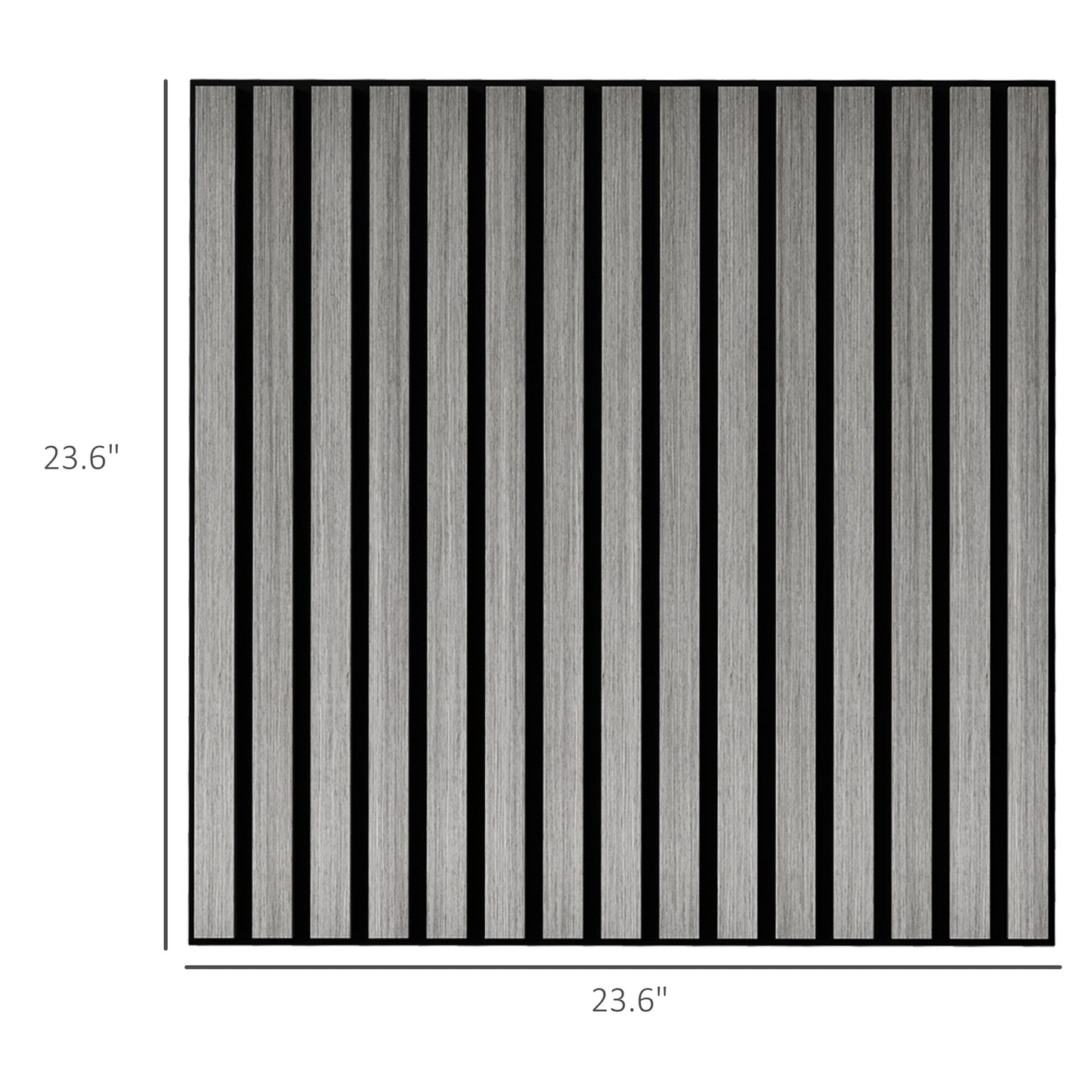 inch gray wood slat panel for accent walls with modern design