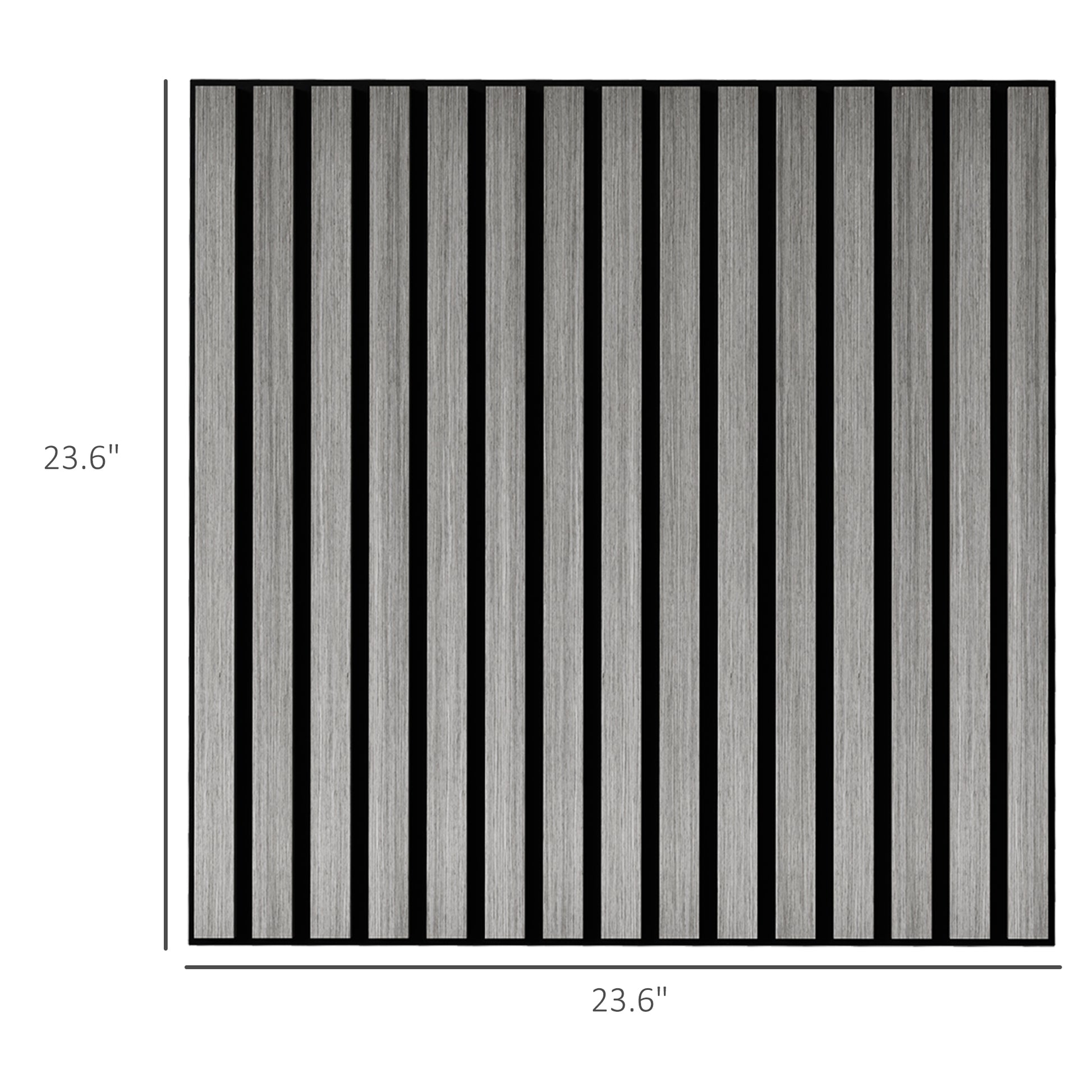 inch gray wood slat panel for accent walls with modern design