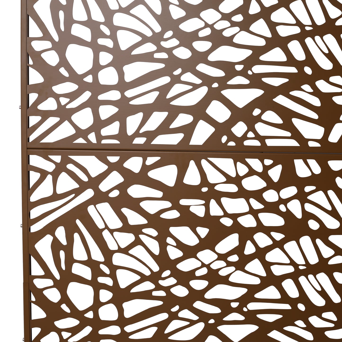 Brown abstract pattern metal decorative screen for garden fencing