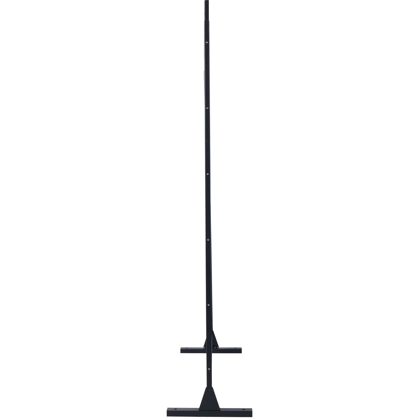 Black metal adjustable height easel for art displays