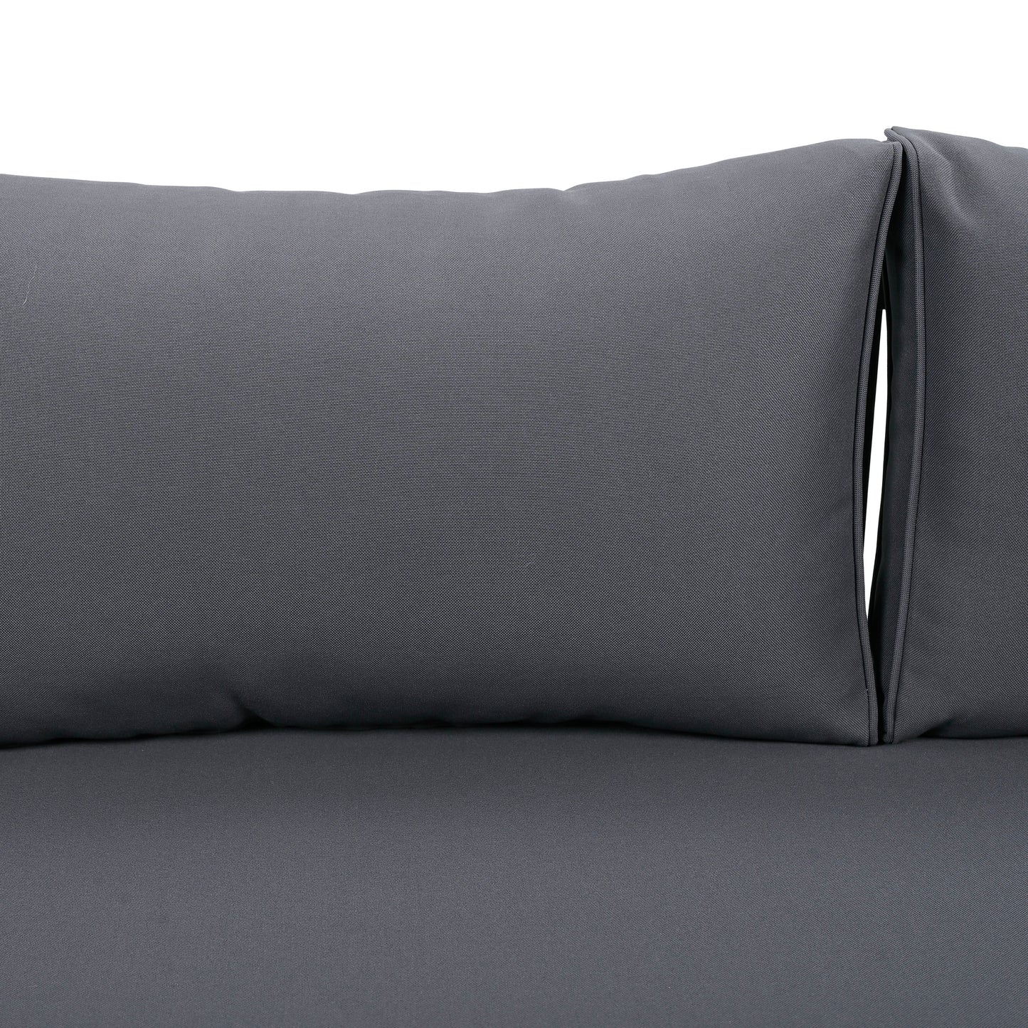Dark grey textured outdoor cushion durable polyester fabric for patio furniture