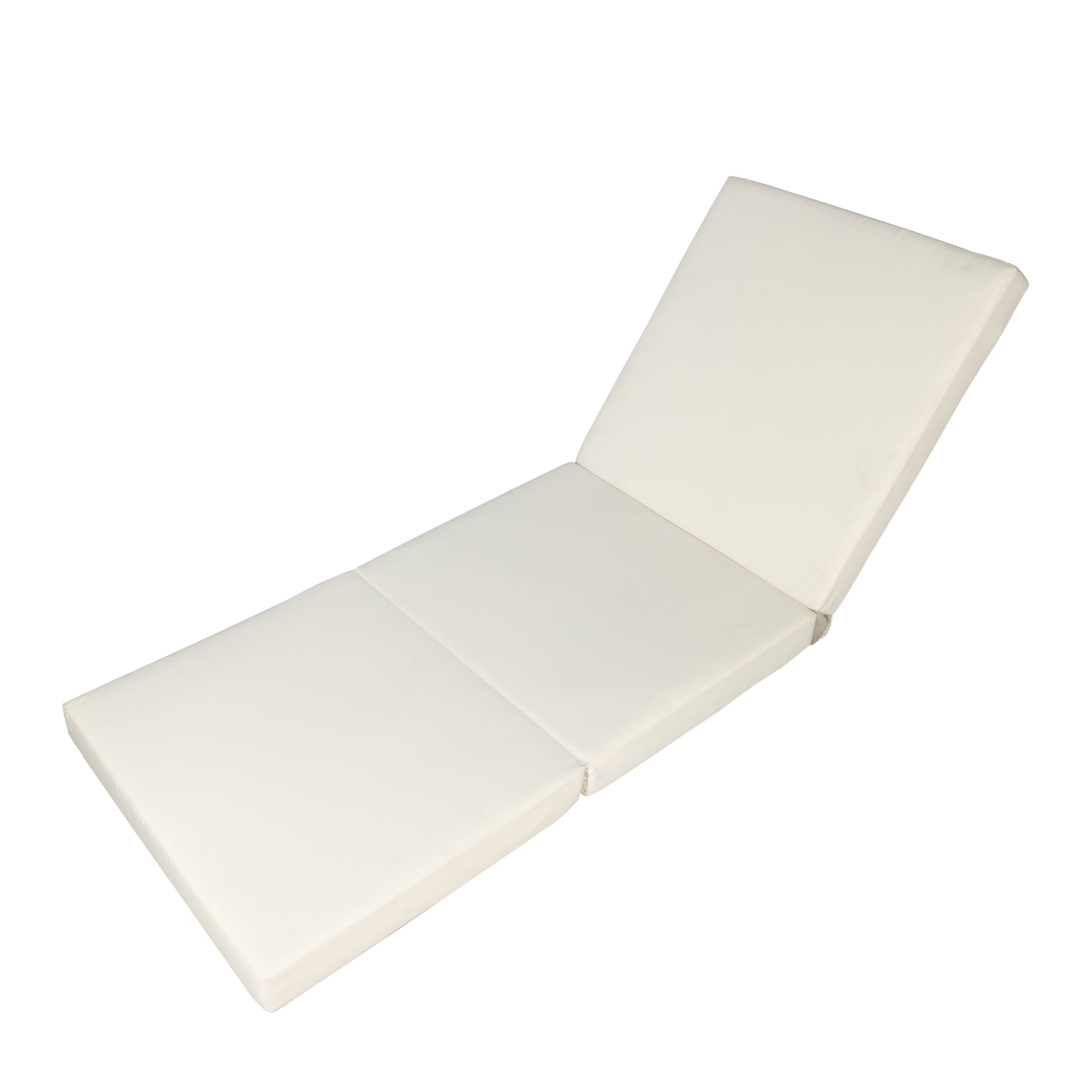 Cream outdoor lounge chair cushion plush and waterresistant for patio relaxation