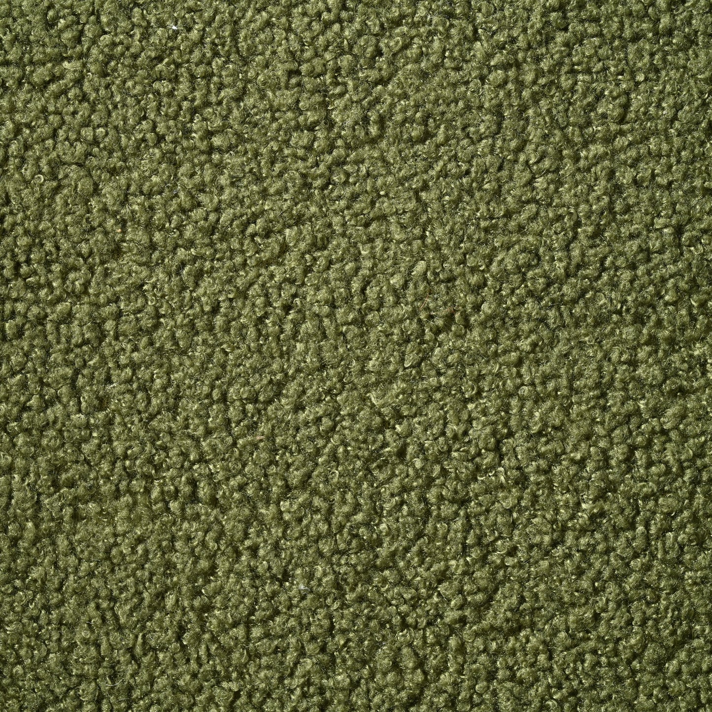 Closeup of a textured olive green sherpa fabric perfect for cozy apparel