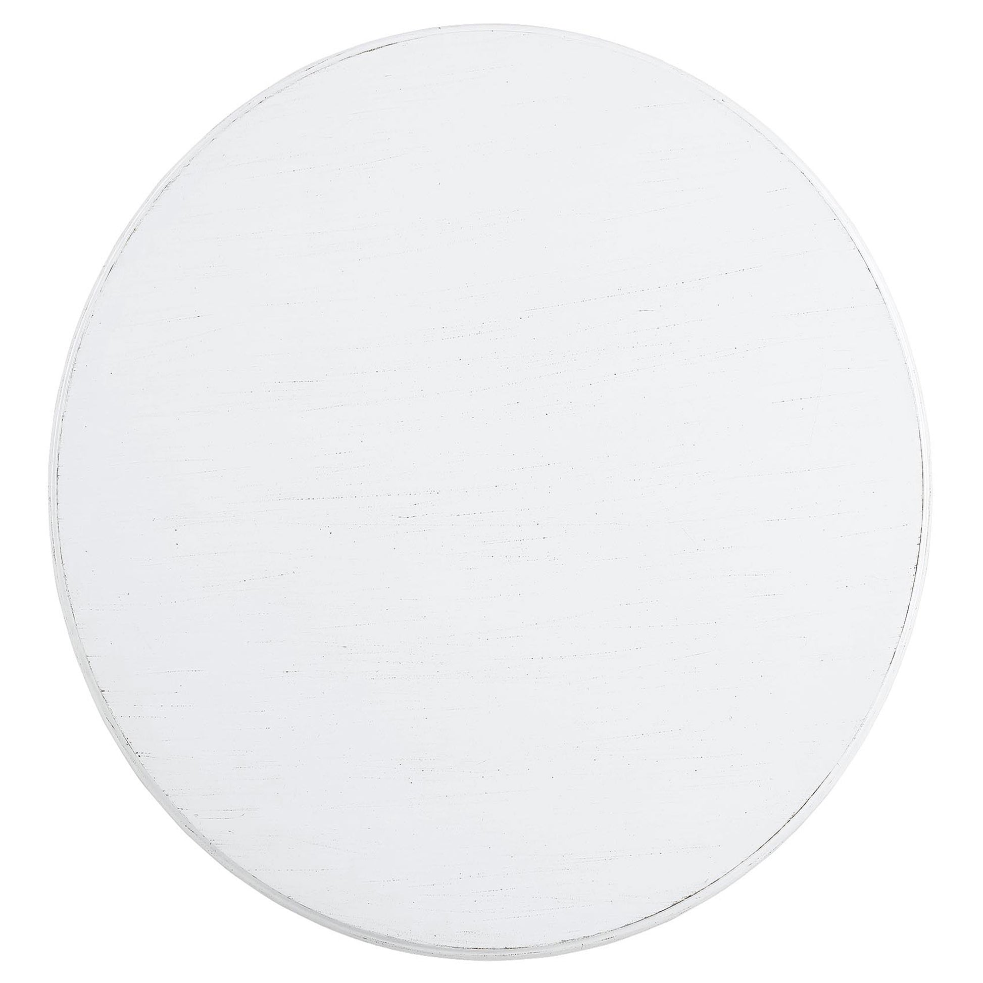 Round white distressed wood charger plate for dining tables