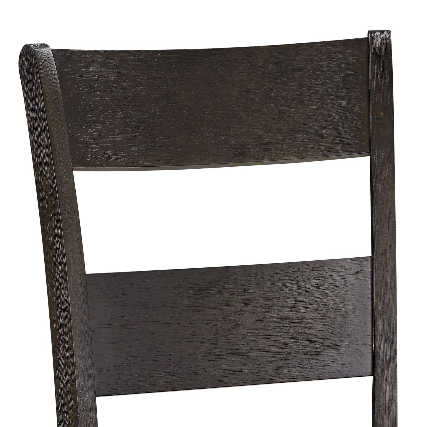 Dark oak wooden chair back with ladder design modern dining furniture