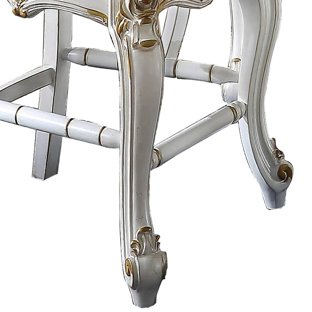 Ornate white and gold ornate baroque chair legs classic furniture