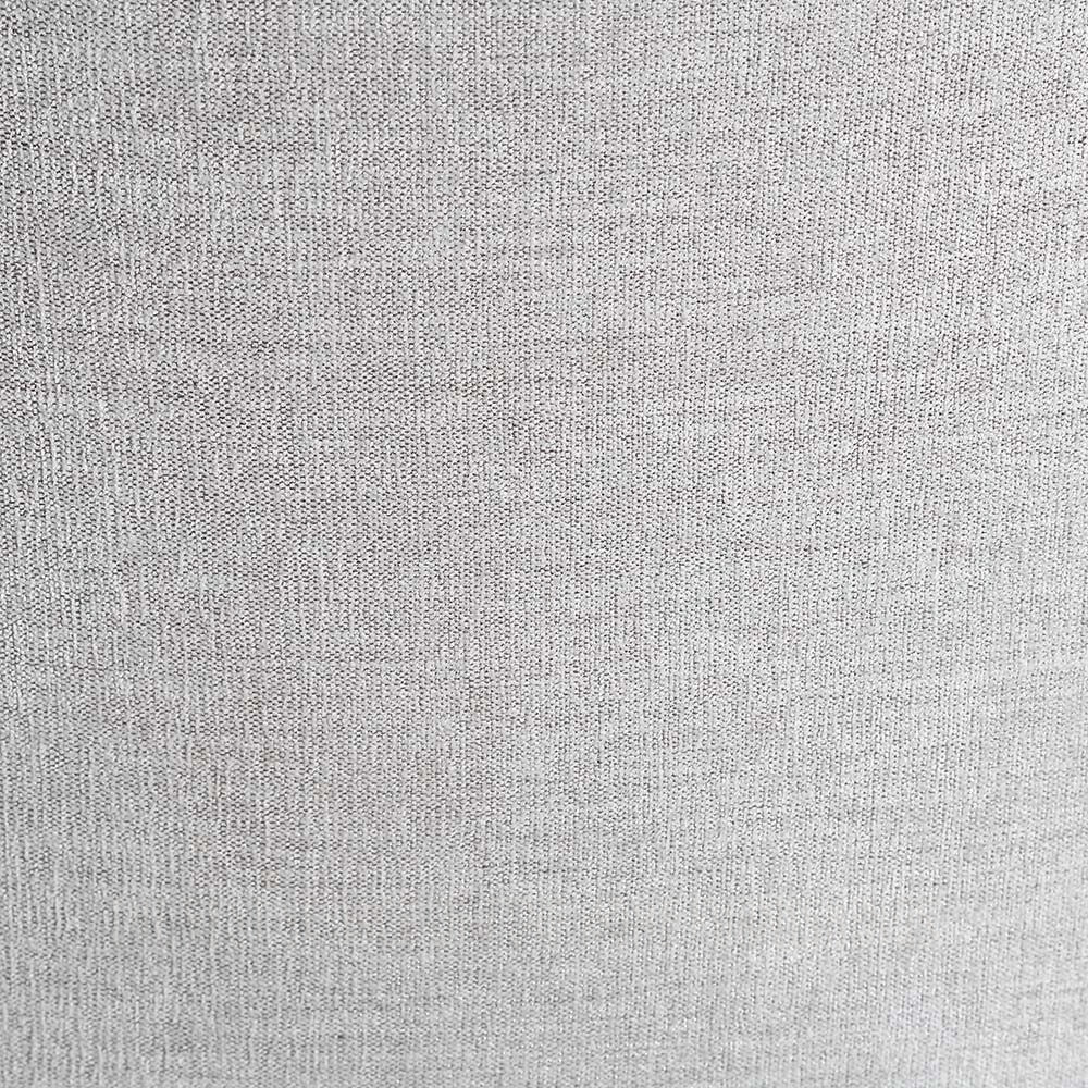 Closeup view of a light gray textured knit fabric perfect for apparel