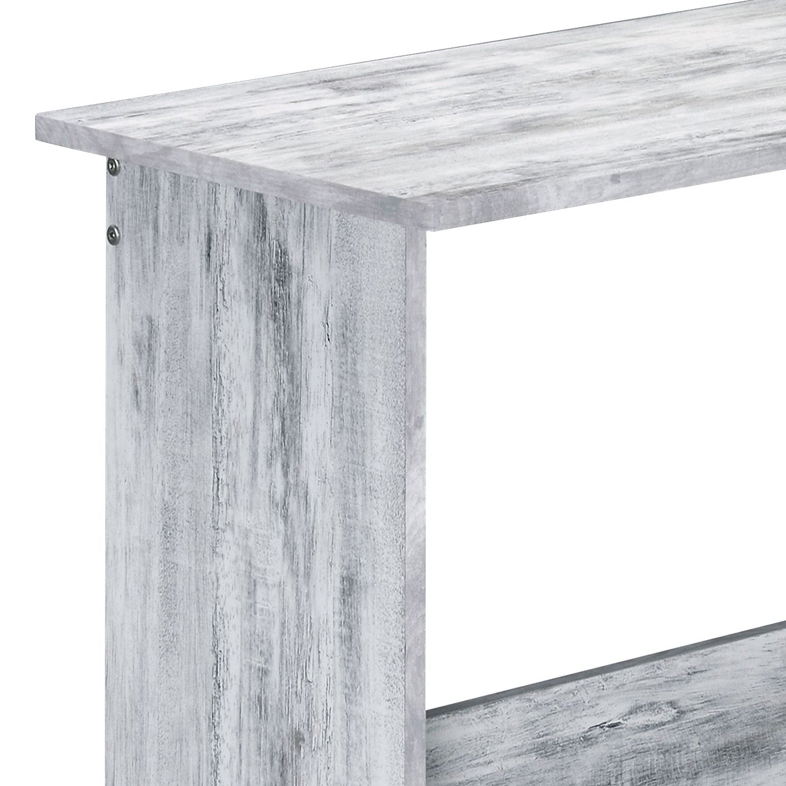 Distressed white wood console table modern farmhouse style clean lines