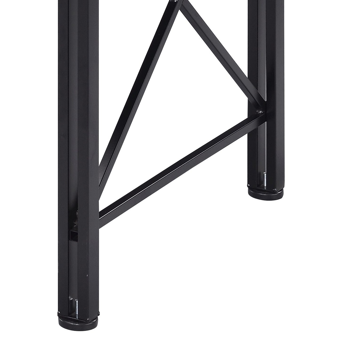 Black metal table legs with crossbar support modern industrial design